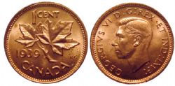 1-CENT -  1939 1-CENT -  PIÈCES DU CANADA 1939