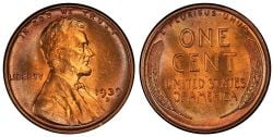 1-CENT -  1939-D 1-CENT (MS-60) -  1939 UNITED STATES COINS