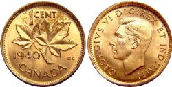 1-CENT -  1940 1-CENT (MS-64) -  1940 CANADIAN COINS