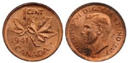 1-CENT -  1941 1-CENT -  1941 CANADIAN COINS