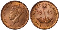 1-CENT -  1941 C 1-CENT -  1941 NEWFOUNFLAND COINS