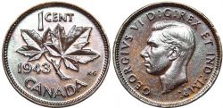 1-CENT -  1943 1-CENT -  1943 CANADIAN COINS