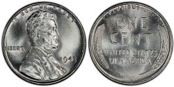 1-CENT -  1943 1-CENT -  1943 UNITED STATES COINS