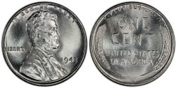 1-CENT -  1943 1-CENT (AU) -  1943 UNITED STATES COINS