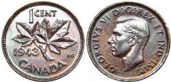 1-CENT -  1943 1-CENT -  PIÈCES DU CANADA 1943