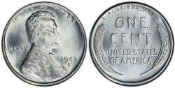 1-CENT -  1943-S 1-CENT -  1943 UNITED STATES COINS