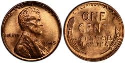 1-CENT -  1945-D 1-CENT (BU) -  1945 UNITED STATES COINS