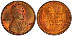 1-CENT -  1947 1-CENT -  1947 UNITED STATES COINS