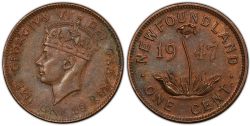 1-CENT -  1947 C 1-CENT -  1947 NEWFOUNFLAND COINS