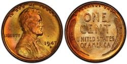 1-CENT -  1947-D 1-CENT -  1947 UNITED STATES COINS