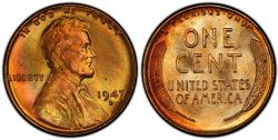 1-CENT -  1947-D 1-CENT (CIRCULATED) -  1947 UNITED STATES COINS