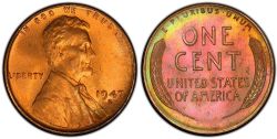 1-CENT -  1947-S 1-CENT (CIRCULATED) -  1947 UNITED STATES COINS