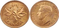 1-CENT -  1951 1-CENT -  PIÈCES DU CANADA 1951