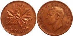 1-CENT -  1952 1-CENT (MS-64) -  1952 CANADIAN COINS