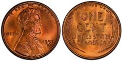 1-CENT -  1952-S 1-CENT (CIRCULATED) -  1952 UNITED STATES COINS