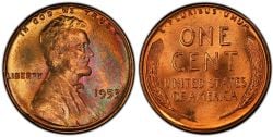 1-CENT -  1953 1-CENT (BU) -  1953 UNITED STATES COINS