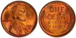 1-CENT -  1953-D 1-CENT -  1953 UNITED STATES COINS