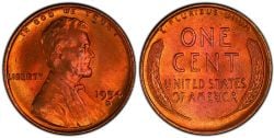 1-CENT -  1954-D 1-CENT (CIRCULATED) -  1954 UNITED STATES COINS