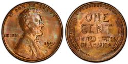 1-CENT -  1954-S 1-CENT -  1954 UNITED STATES COINS