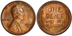 1-CENT -  1954-S 1-CENT (CIRCULATED) -  1954 UNITED STATES COINS