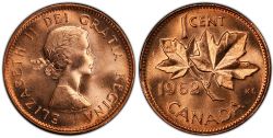 1-CENT -  1962 1-CENT (MS-64) -  1962 CANADIAN COINS