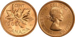 1-CENT -  1963 1-CENT - HANGING 3 (CIRCULATED -  PIÈCES DU CANADA 1963