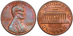 1-CENT -  1982 1-CENT, SMALL DATE -  1982 UNITED STATES COINS