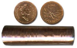 1-CENT -  1994 1-CENT ORIGINAL ROLL -  1994 CANADIAN COINS
