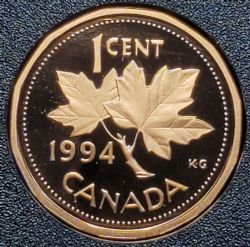 1-CENT -  1994 1-CENT (PR) -  PIÈCES DU CANADA 1994