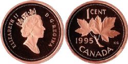 1-CENT -  1995 1-CENT (PR) -  PIÈCES DU CANADA 1995
