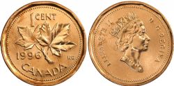 1-CENT -  1996 1-CENT (BU) -  1996 CANADIAN COINS