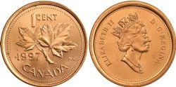 1-CENT -  1997 1-CENT -  1997 CANADIAN COINS