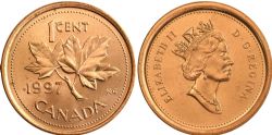 1-CENT -  1997 1-CENT (BU) -  1997 CANADIAN COINS
