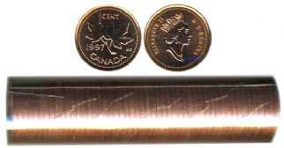1-CENT -  1997 1-CENT ORIGINAL ROLL -  1997 CANADIAN COINS