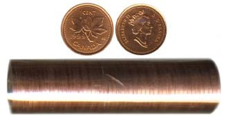 1-CENT -  1999 1-CENT ORIGINAL ROLL -  1999 CANADIAN COINS
