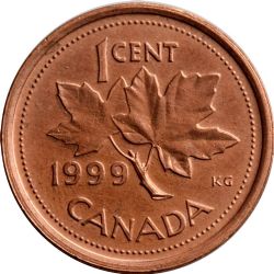 1-CENT -  1999 P MAGNETIC 1-CENT - PROOF-LIKE (PL) -  1999 CANADIAN COINS