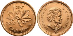 1-CENT -  2007 1-CENT NON-MAGNETIC (BU) -  2007 CANADIAN COINS