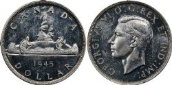 1-DOLLAR -  1945 1-DOLLAR -  1945 CANADIAN COINS
