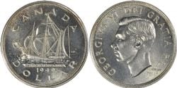 1-DOLLAR -  1949 1-DOLLAR (VF) -  1949 CANADIAN COINS