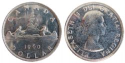 1-DOLLAR -  1960 1-DOLLAR ARROWHEAD -  1960 CANADIAN COINS