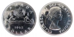 1-DOLLAR -  1962 1-DOLLAR ARROWHEAD -  1962 CANADIAN COINS