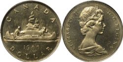 1-DOLLAR -  1968 1-DOLLAR NO ISLAND -  1968 CANADIAN COINS