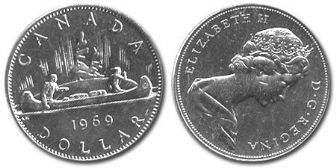 1-DOLLAR -  1969 1-DOLLAR COIN - PROOF-LIKE (PL)