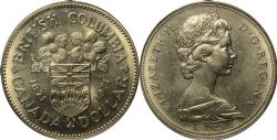1-DOLLAR -  1971 1-DOLLAR - BRITISH COLUMBIA CENTENNIAL -  1971 CANADIAN COINS