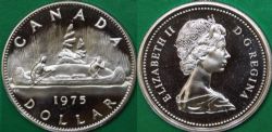 1-DOLLAR -  1975 1-DOLLAR ATTACHED JEWELS (S) -  PIÈCES DU CANADA 1975