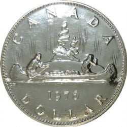 1-DOLLAR -  1976 1-DOLLAR ATTACHED JEWELS (PL) -  PIÈCES DU CANADA 1976