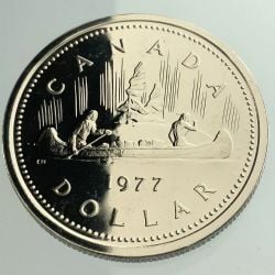 1-DOLLAR -  1977 1-DOLLAR DETACHED JEWELS, FULL WATER LINES (PL) -  PIÈCES DU CANADA 1977