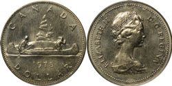1-DOLLAR -  1978 1-DOLLAR NO ISLAND -  1978 CANADIAN COINS