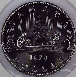 1-DOLLAR -  1979 1- DOLLAR - VOYAGEUR - BRILLIANT UNCIRCULATED (PL) -  PIÈCES DU CANADA 1979