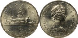 1-DOLLAR -  1980 1-DOLLAR -  1980 CANADIAN COINS